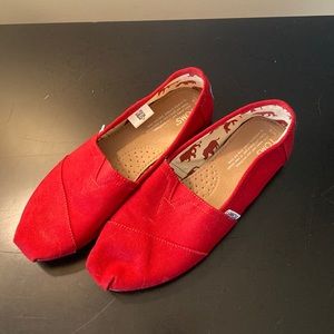 Red Women’s Canvas Classic Tom’s